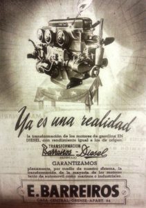 Anuncio el 1 de noviembre de 1951 de la transformación de motores