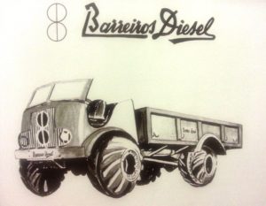 Dibujo del prototipo de camión militar en la versión que finalmente se fabricó.